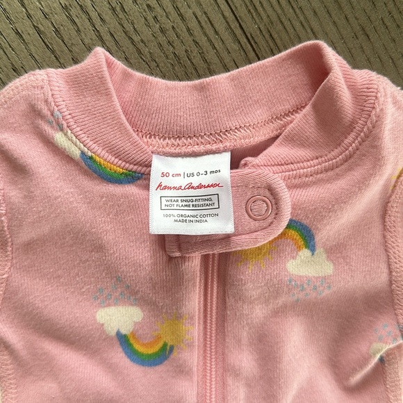 Hanna Andersson Rainbow Footless Pajama 0-3M - Picture 2 of 3
